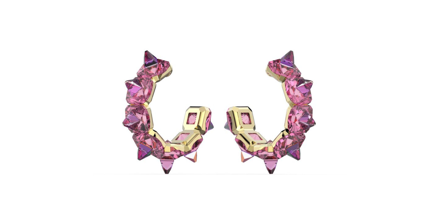 Swarovski 5600895 Chroma Creolen, rosa vergoldet