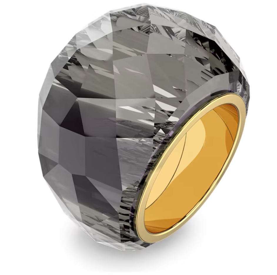 Swarovski 5474357 Nirvana Ring Gray Gold tone finish Size 58