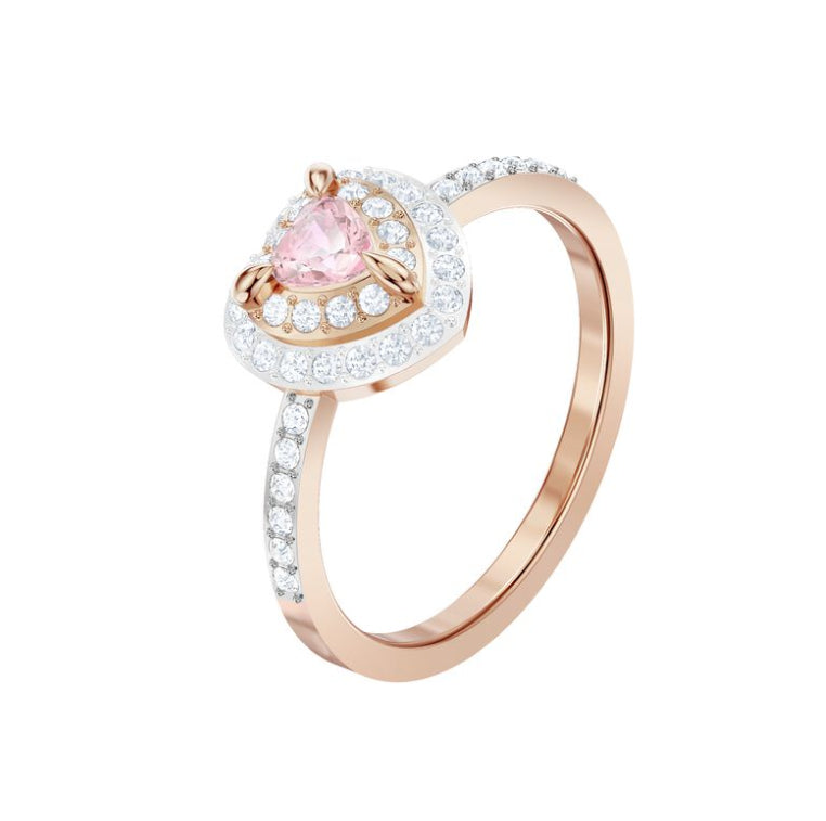 Swarovski 5470692 Anello One Multicolore Placcato Oro Rosa Taglia 58