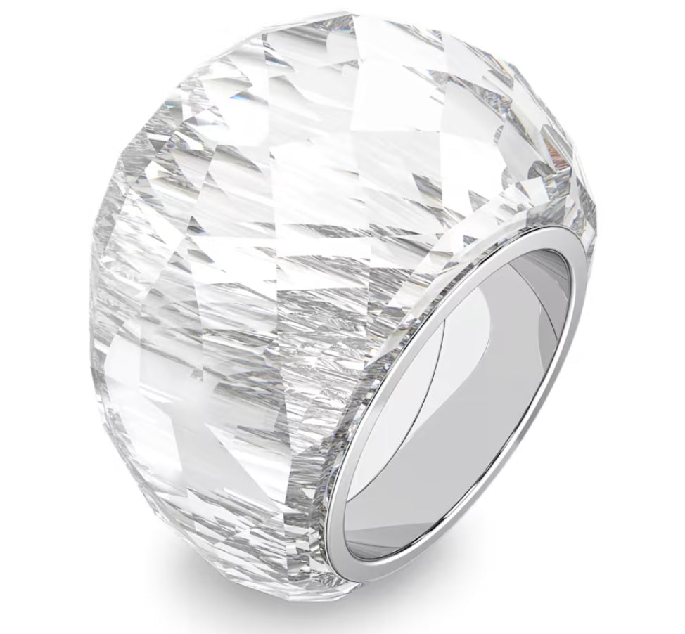 Swarovski 5474362 Nirvana Ring Silver Tone Stainless Steel Size 52