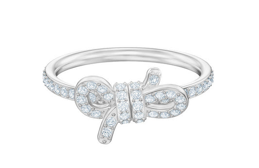 Swarovski 5474934 Lifelong Bow Ring White Rhodium Plated Size 50