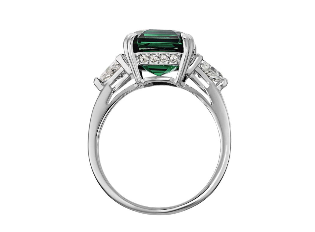 Swarovski 5515712 Attract Trilogy Ring Green Rhodium Plated Size 52