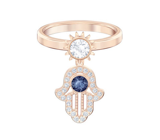 Swarovski 5515440 Symbolischer Ring, blau, rosévergoldet, Größe 60