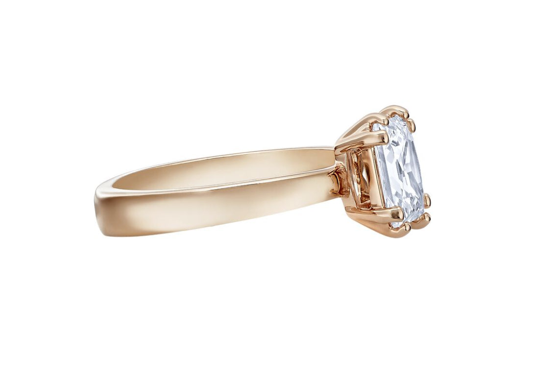 Swarovski 5515779 Attract Ring Square cut White Plac. Rose Gold Size 58