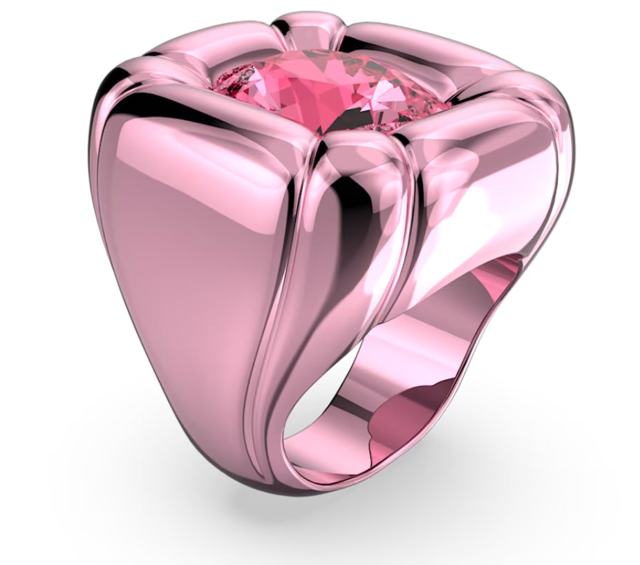 Swarovski 5609723 Pink Cushion Cut Dulcis Cocktail Ring Size 58