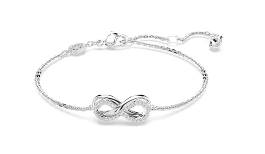 Swarovski 5679664 Hyperbola Infinity Armband weiß rhodiniert