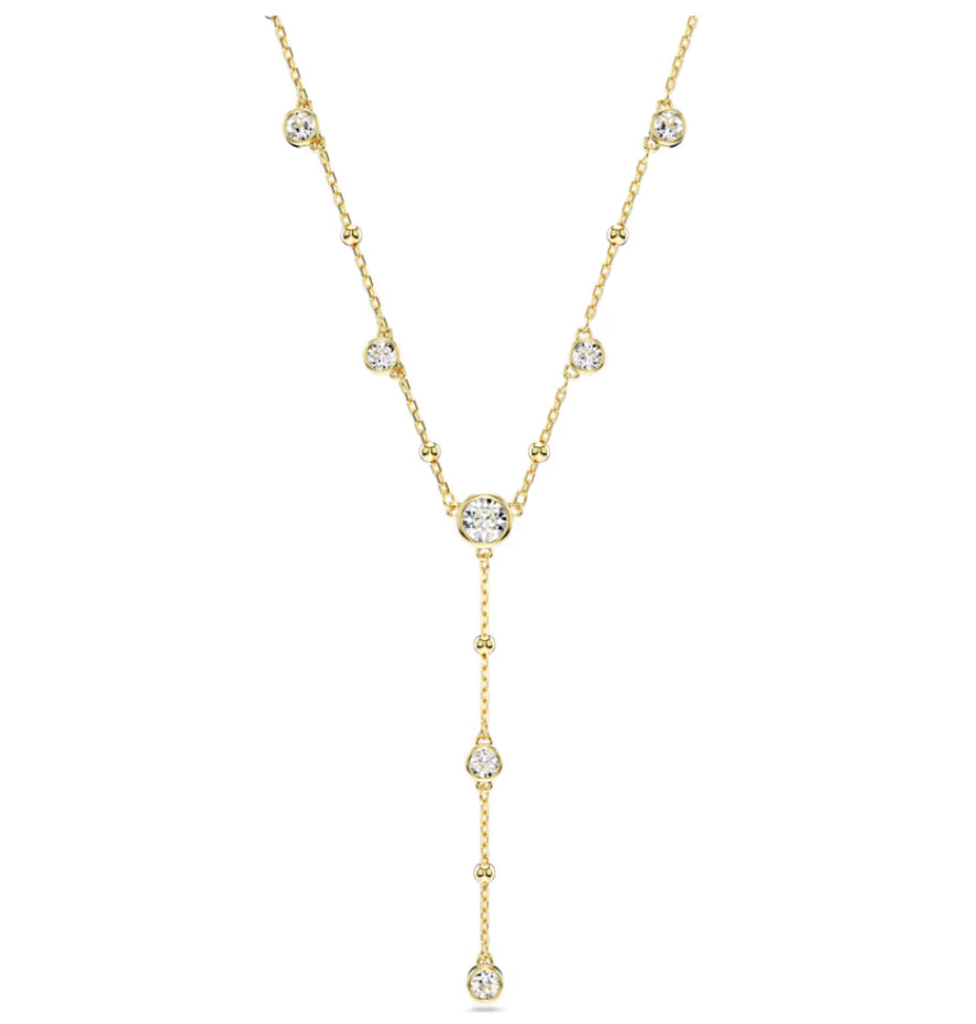 Swarovski 5684510 Y Halskette Imber Round Cut Scattered Design Weiß