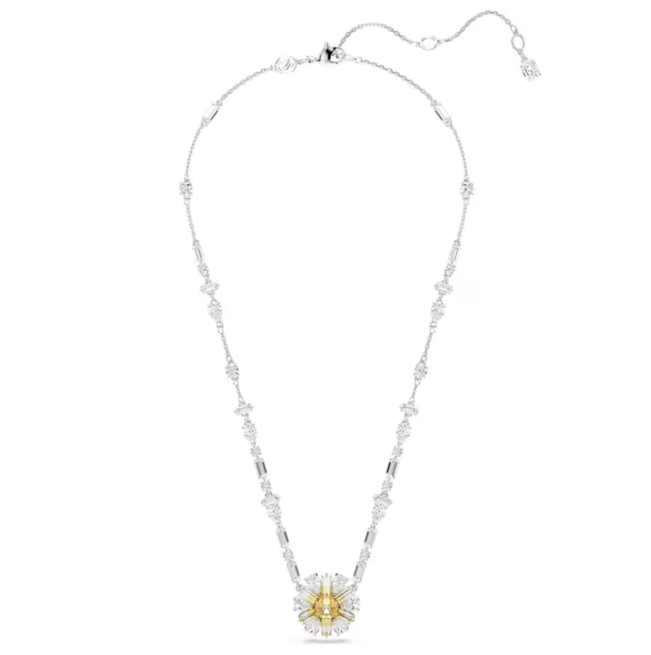 Swarovski 5679916 Idyllia Yellow Flower rhodinierte Halskette