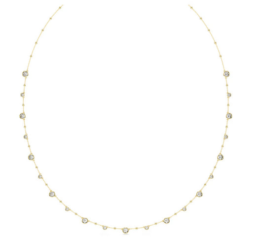 Swarovski 5680091 Collana Imber Taglio tondo Bianca Placcato Oro
