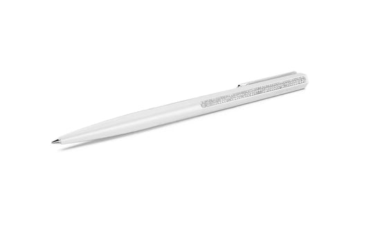 Swarovski 5678183 Crystal Shimmer Ballpoint Pen Lacquered White Chrome