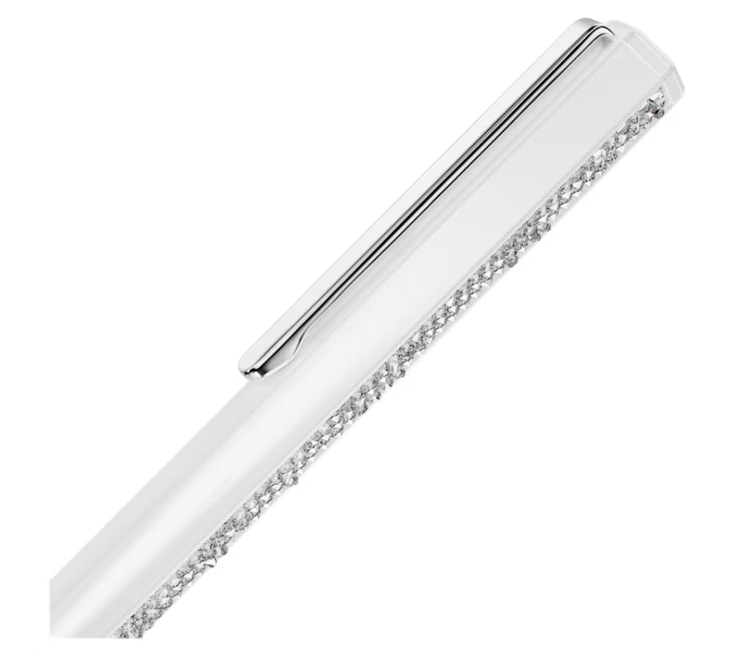 Swarovski 5678183 Crystal Shimmer Kugelschreiber, lackiertes weißes Chrom