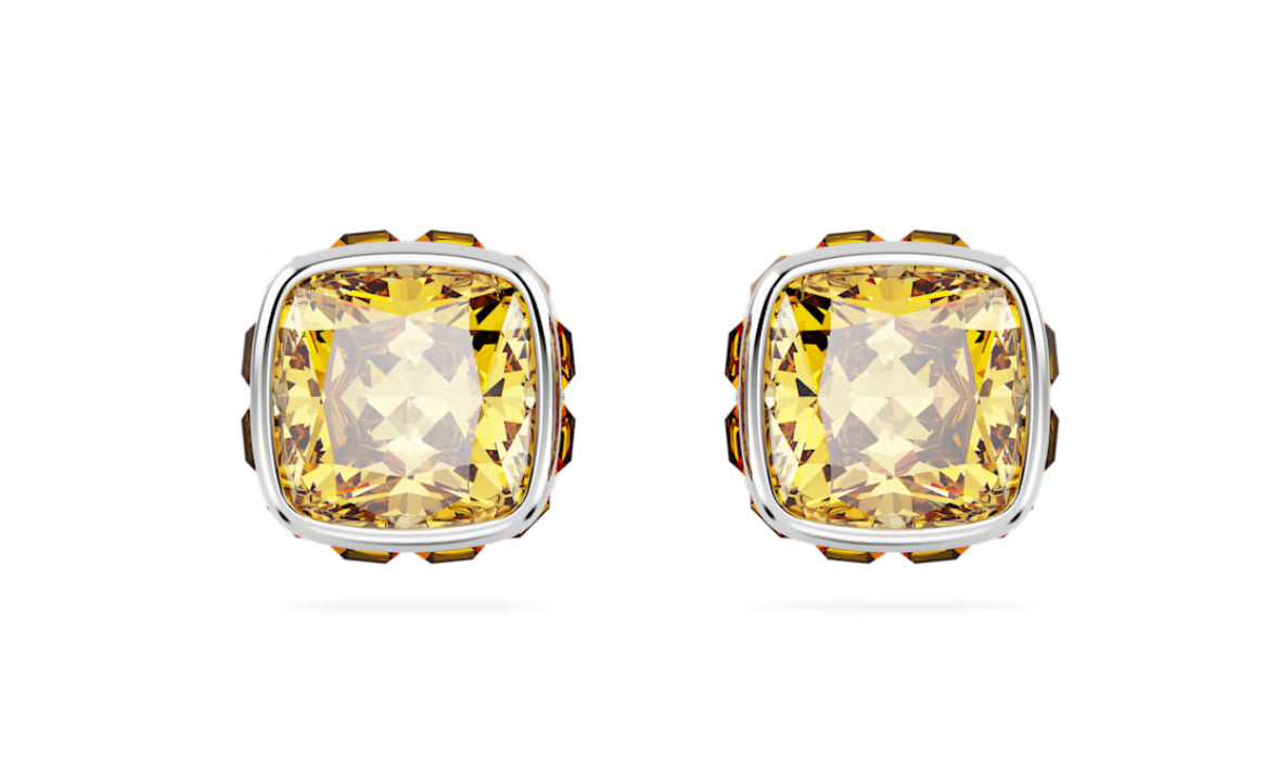 Swarovski 5660802 Orecchini lobo Birthstone Taglio squadrato Novembre Gialli