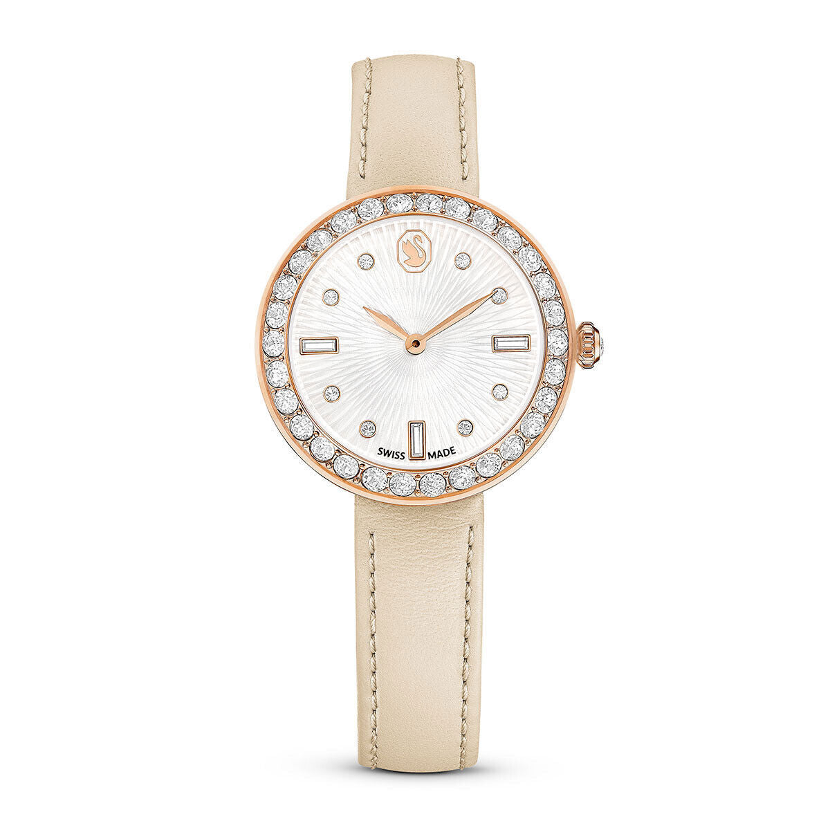 Swarovski 5672968 Orologio Swarovski Certa cinturino in pelle beige Fin. OroRosa