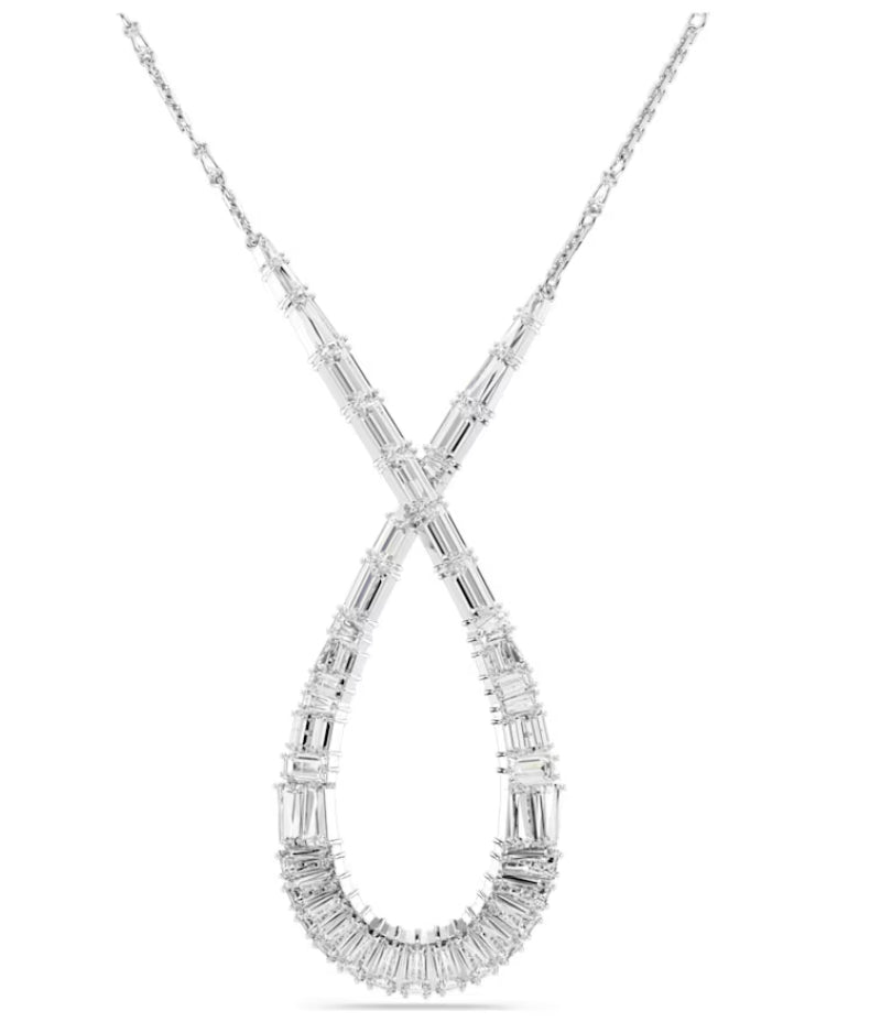 Swarovski 5679438 Hyperbola-Anhänger Mixed Cut Infinity weiß rhodiniert