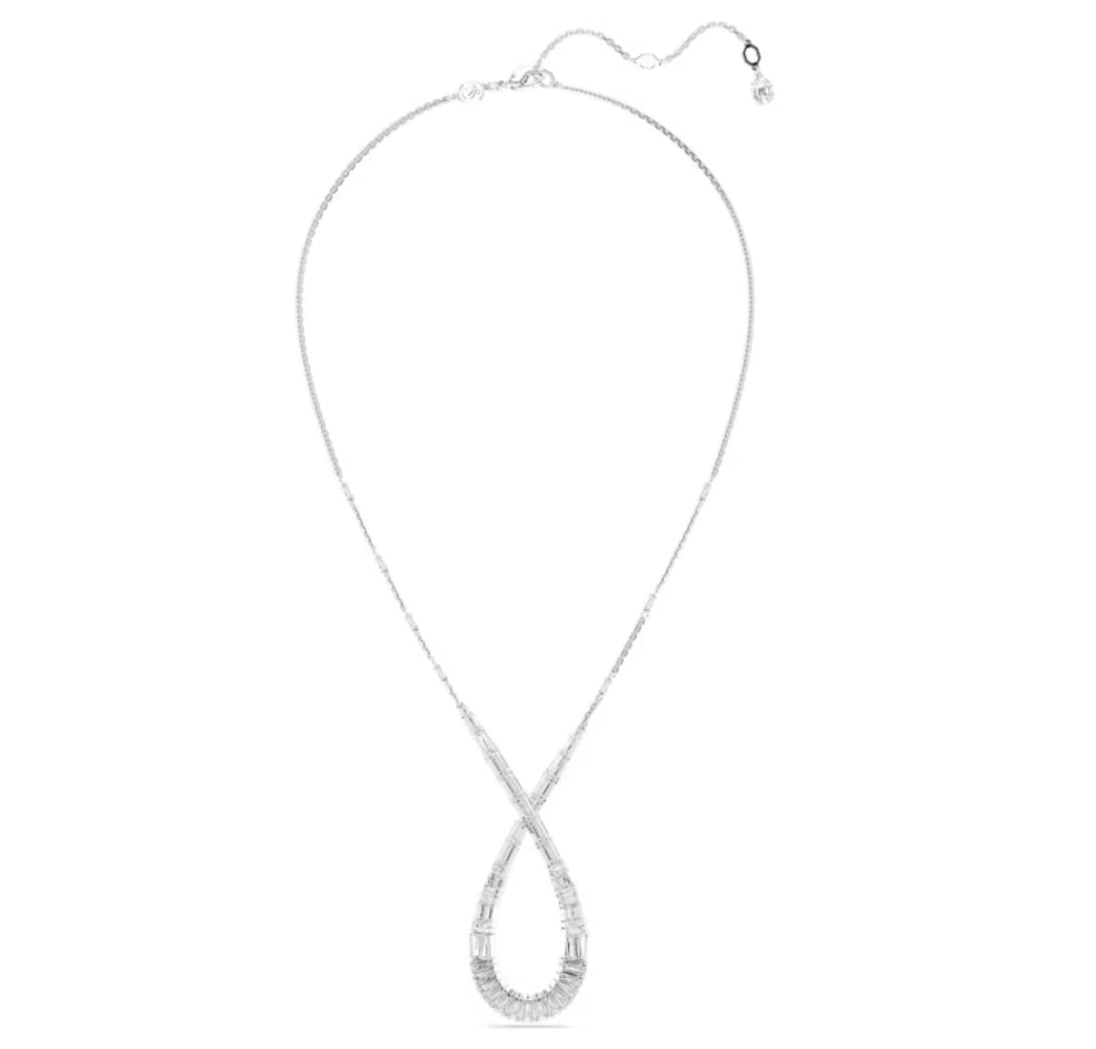 Swarovski 5679438 Hyperbola-Anhänger Mixed Cut Infinity weiß rhodiniert
