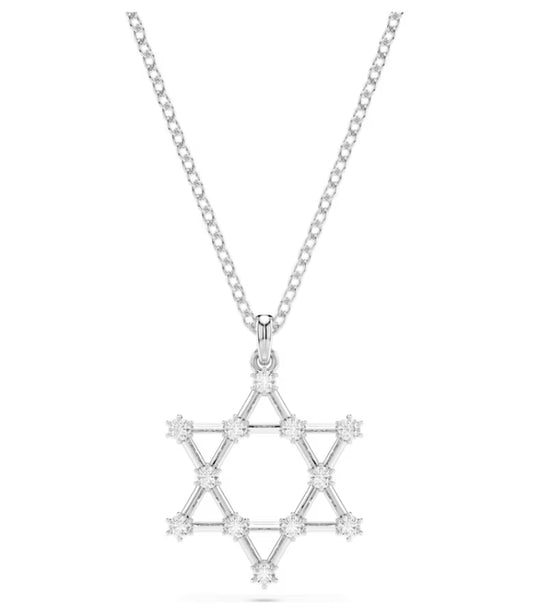Swarovski 5677156 Insigne Pendant Round Cut Star White Rhodium Plated