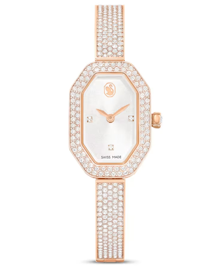 Swarovski 5672992 Dextera Armreif mit roségoldfarbenem Metallarmband