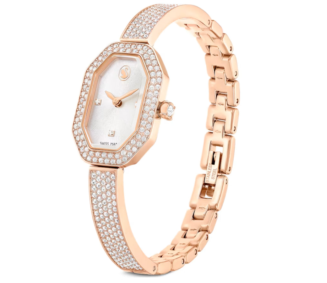 Swarovski 5672992 Dextera Armreif mit roségoldfarbenem Metallarmband