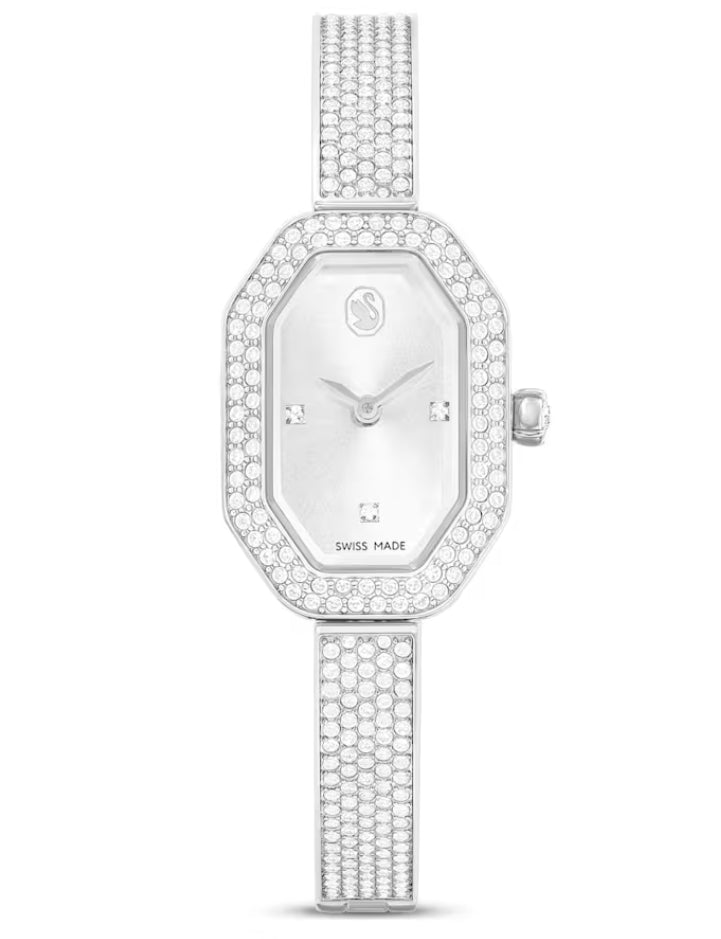 Swarovski 5672977 Dextera Bangle Watch Metal Bracelet Silver Tone