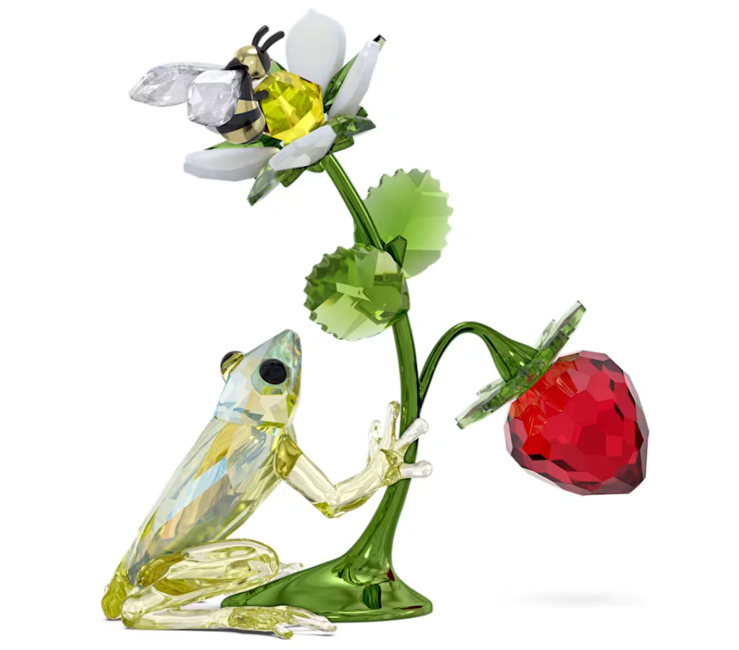 Swarovski 5667599 Idyllia Frog Biene und Erdbeere