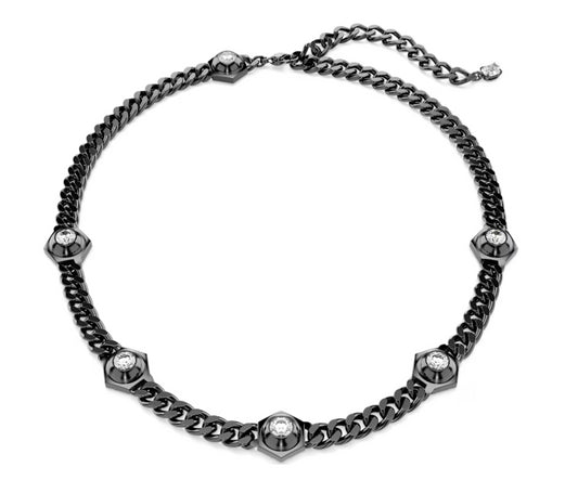 Swarovski 5677987 Numina Necklace Round cut White Ruthenium plated