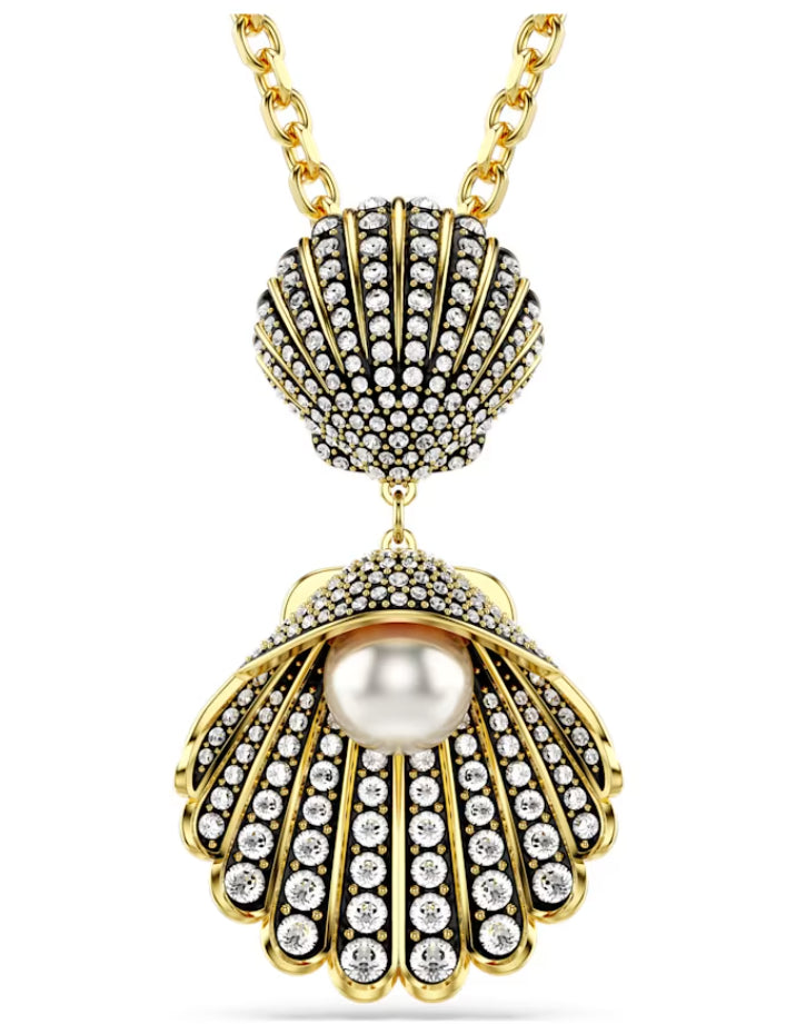 Swarovski 5689197 Idyllia Halskette Mixed Cut Shell Weißgold