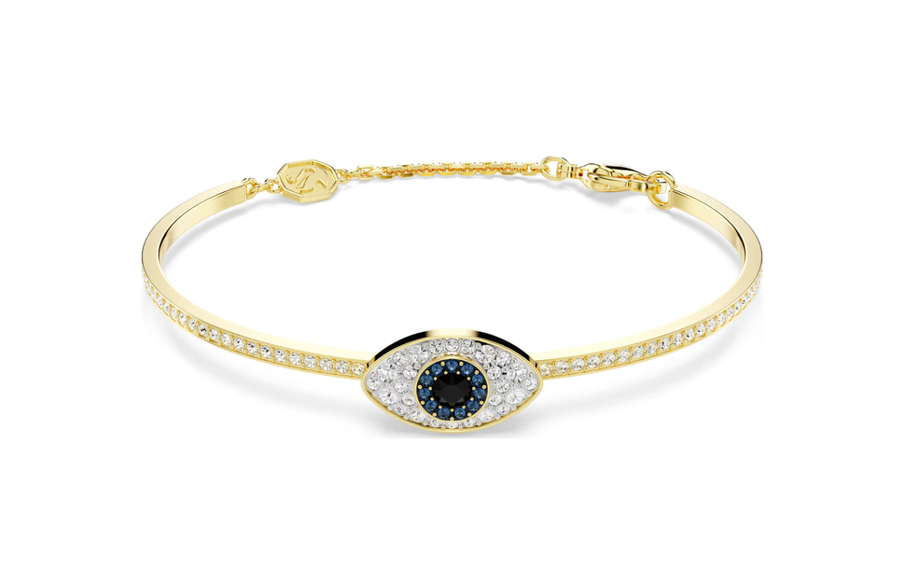 Swarovski 5692171 Symbolica Evil Eye starres Armband, blau vergoldet, Größe M