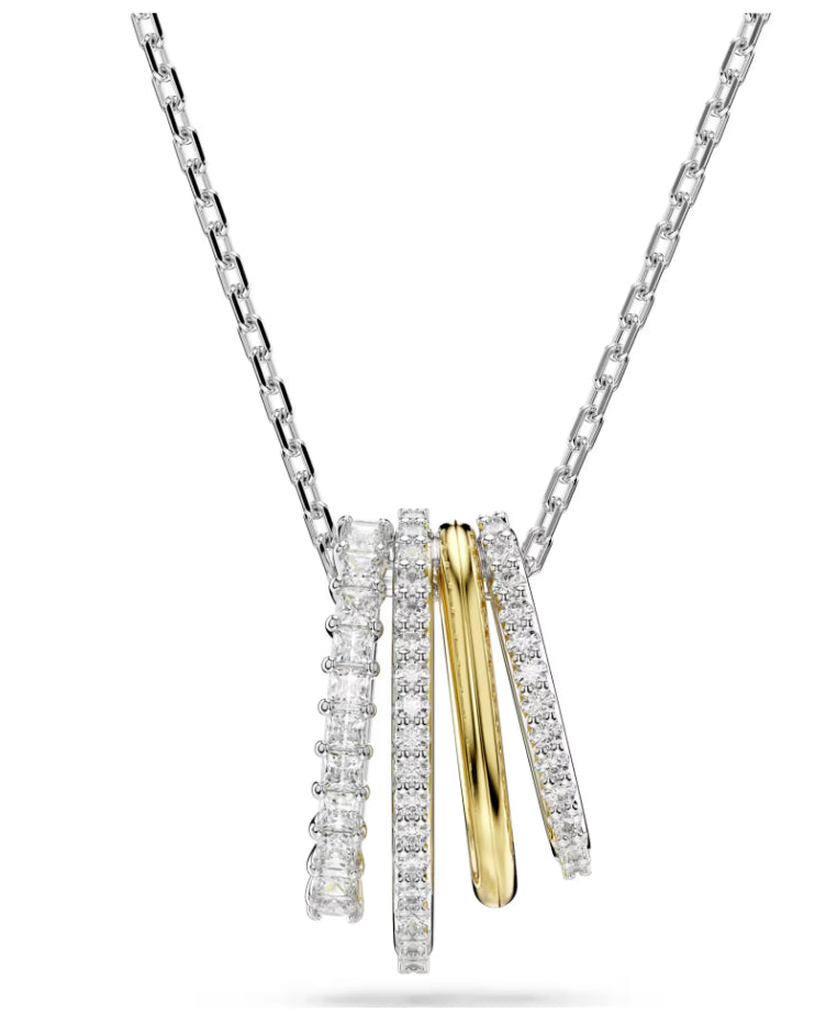 Swarovski 5696626 Hyperbola-Anhänger, gemischter Schnitt, Weiß, Mischung aus Ausführungen