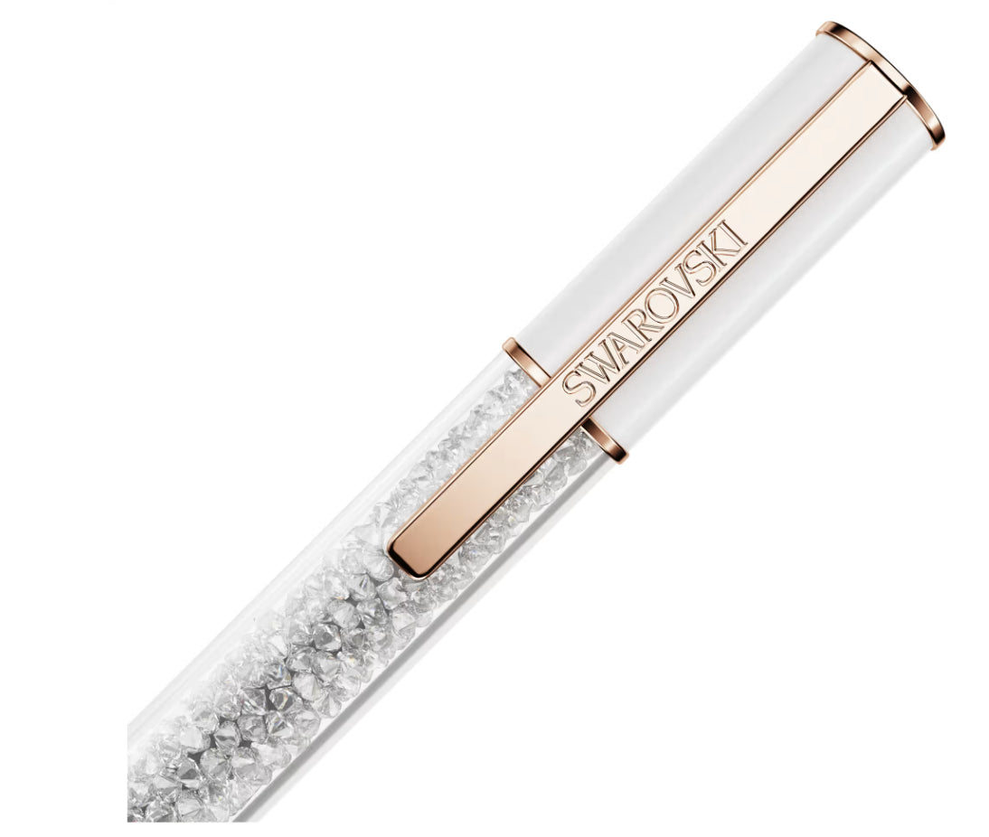 Swarovski 5694174 Crystalline Lustre Kugelschreiber, weiß, rosévergoldet