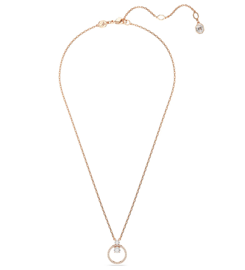 Swarovski 5692266 Constella Round Cut Anhänger, weiß rosévergoldet