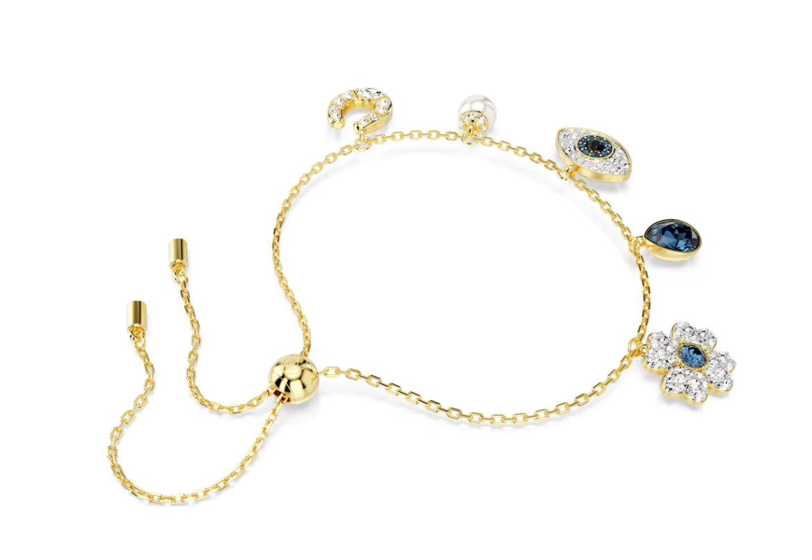 Swarovski 5692162 Symbolica Vierblättriges Kleeblatt-Hufeisenarmband mit bösem Blick