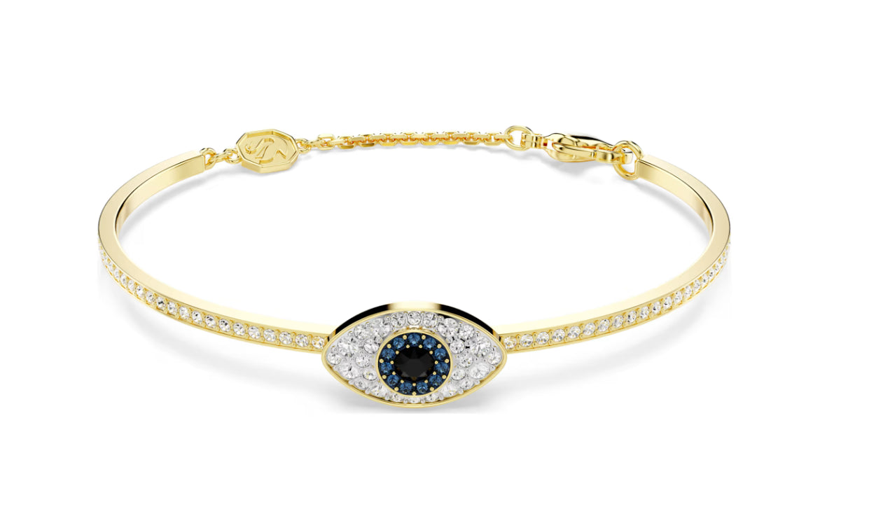 Swarovski 5700879 Symbolica Evil Eye starres Armband Blau Gold Größe L