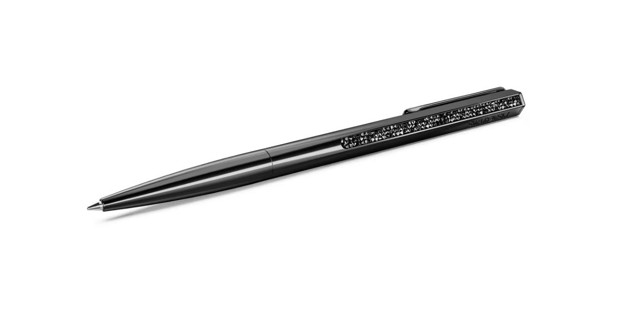 Swarovski 5678184 Crystal Shimmer Kugelschreiber, schwarz lackiert, Schwarz