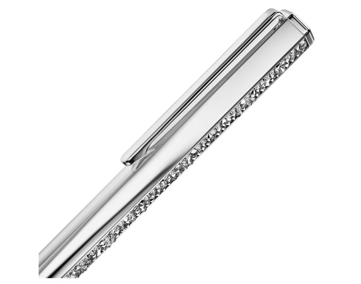 Swarovski 5668056 Crystal Shimmer Kugelschreiber, silberfarben, Chrom