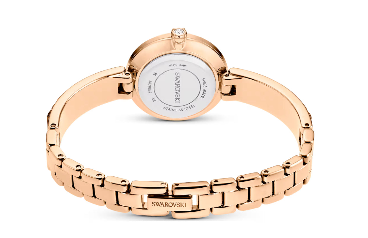 Swarovski 5679887 Matrix Armreif, Kristallarmband, Grau-Roségold