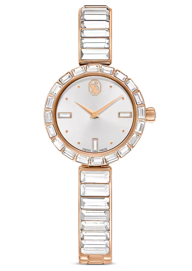 Swarovski 5677484 Matrix Armreif mit Roségold-Kristallarmband
