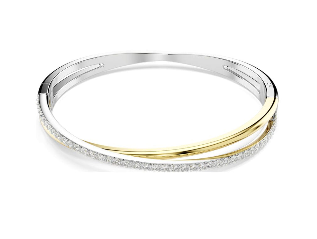 Swarovski 5689721 Bracciale rigido Hyperbola Taglio Round Bianco Mix finiture S