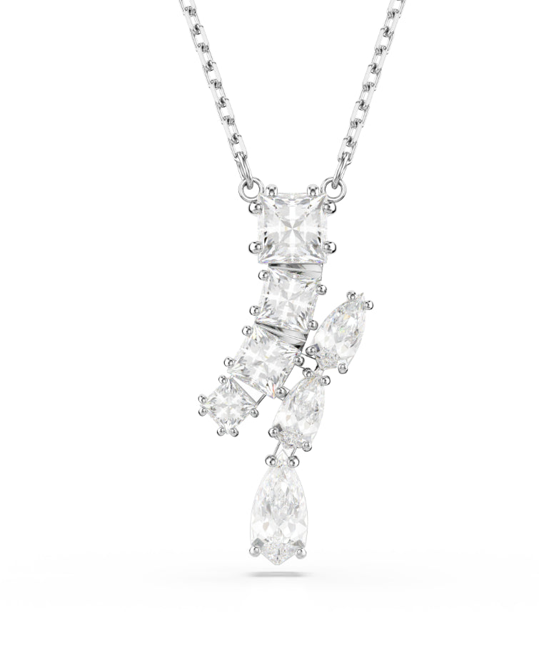 Swarovski 5700420 Pendente Matrix Taglio misto Bianco Rodio