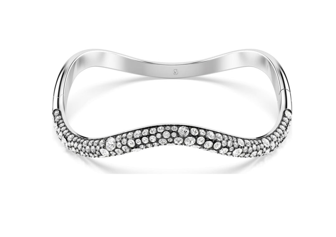 Swarovski 5700921 Bracciale rigido Sublima Taglio Round Bianco Rodio Taglia S