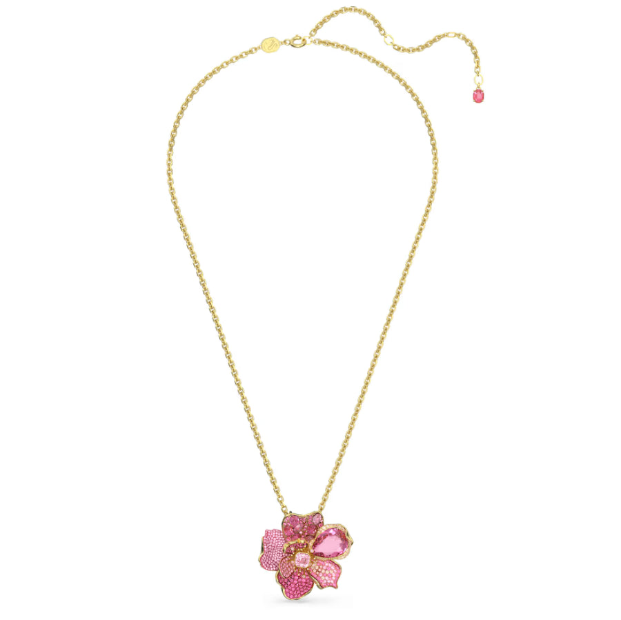 Swarovski 5652068 Pendente e spilla Idyllia Pave Fiore Rosa
