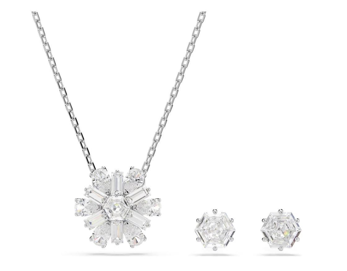 Swarovski 5691486 Set Idyllia Taglio misto Fiocco Di Neve Bianco