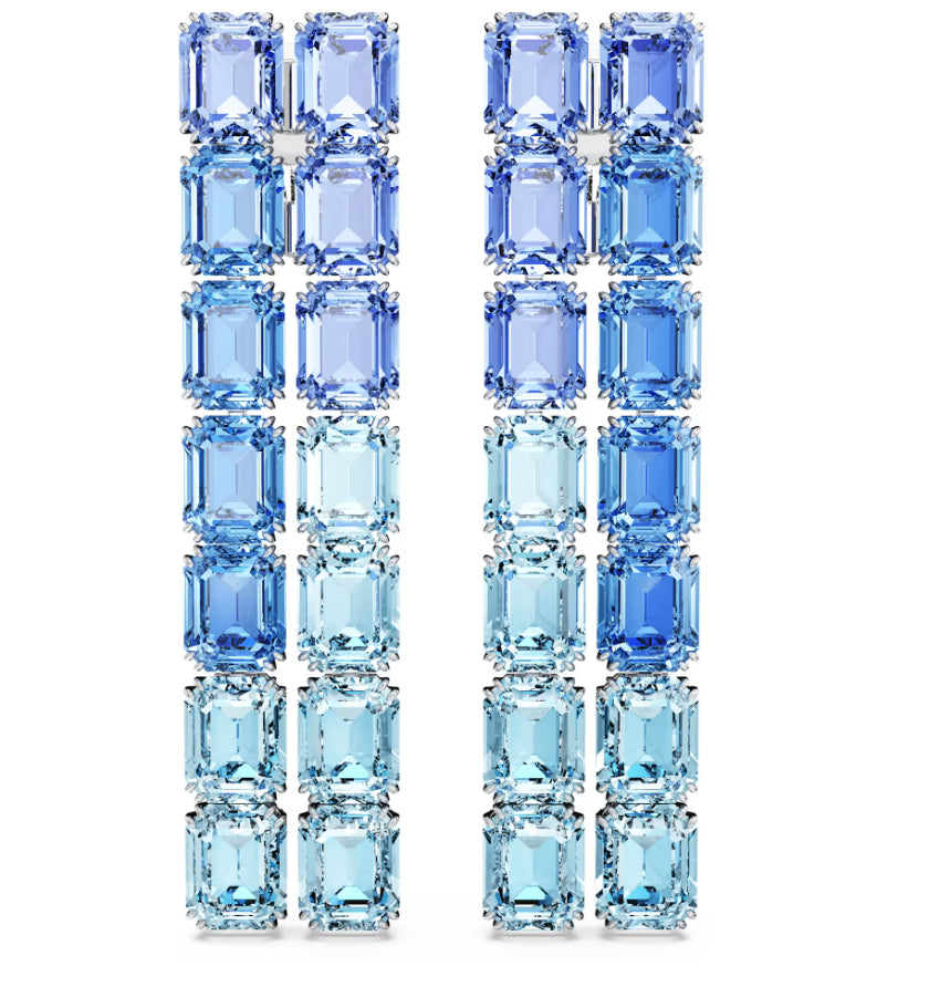 Swarovski 5696517 Orecchini a clip Millenia Sfumatura di colore Lunghi Blu