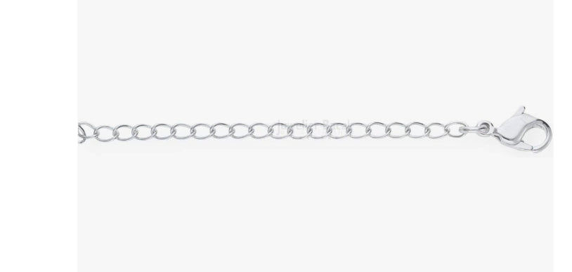 Swarovski 5000356 Extender Curved Rhodium-Plated