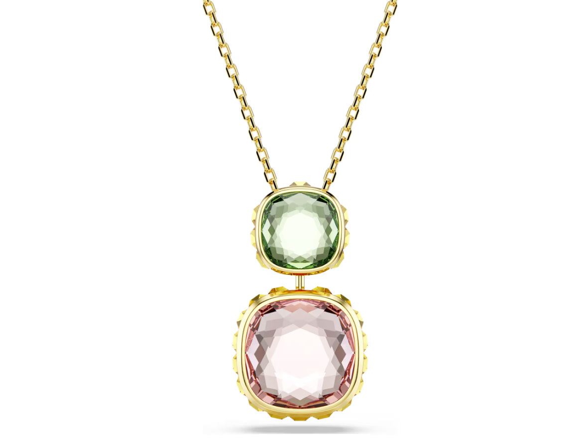 Swarovski 5692496 Pendente Chroma Multicolore, Placcato color oro