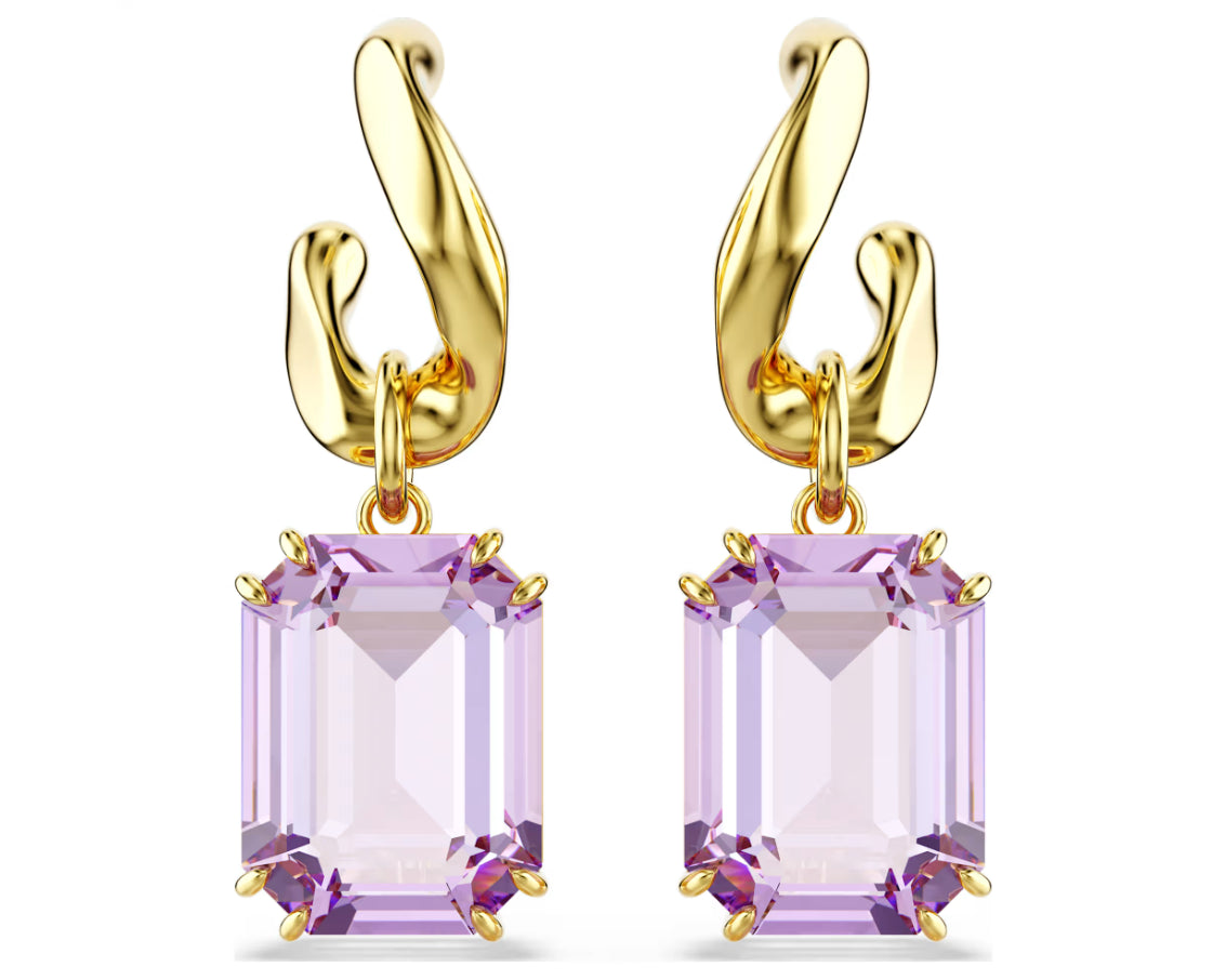 Swarovski 5694784 Orecchini pendenti Millenia Taglio ottagonale, Viola