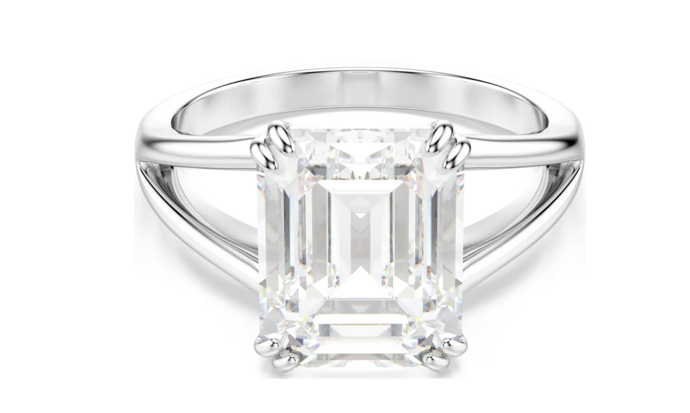 Swarovski 5717880 Anello Stilla Taglio ottagonale, Bianco taglia 55