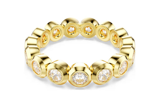 Swarovski 5705477 Anello Imber Bianco, Placcato color oro Taglia 55