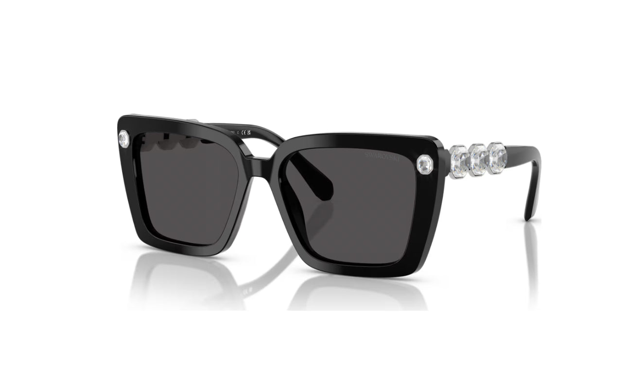 Swarovski 5732335 Occhiali da sole Forma quadrata, SK6032, Neri