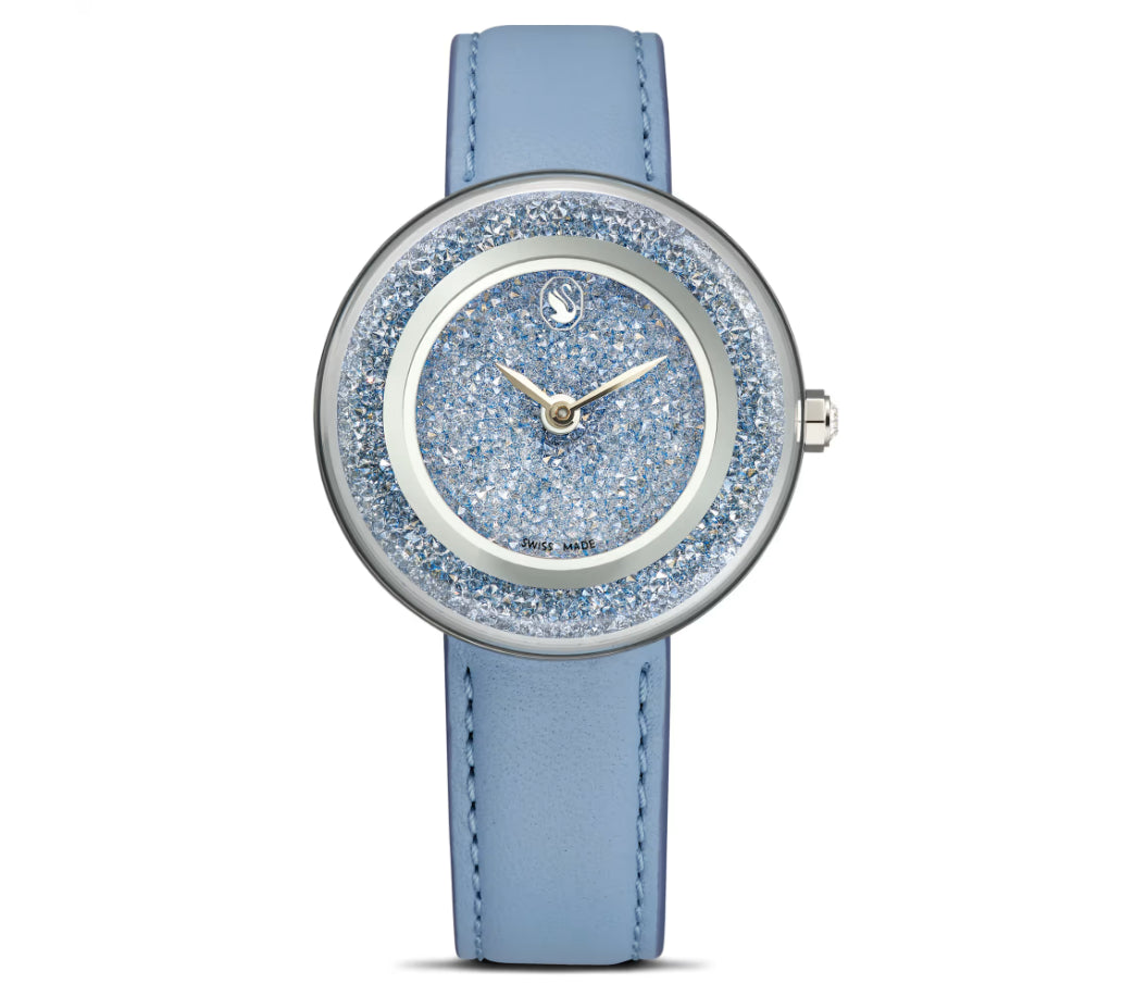 Swarovski 5681733 Orologio Crystalline Lustre Cinturino in pelle, Blu