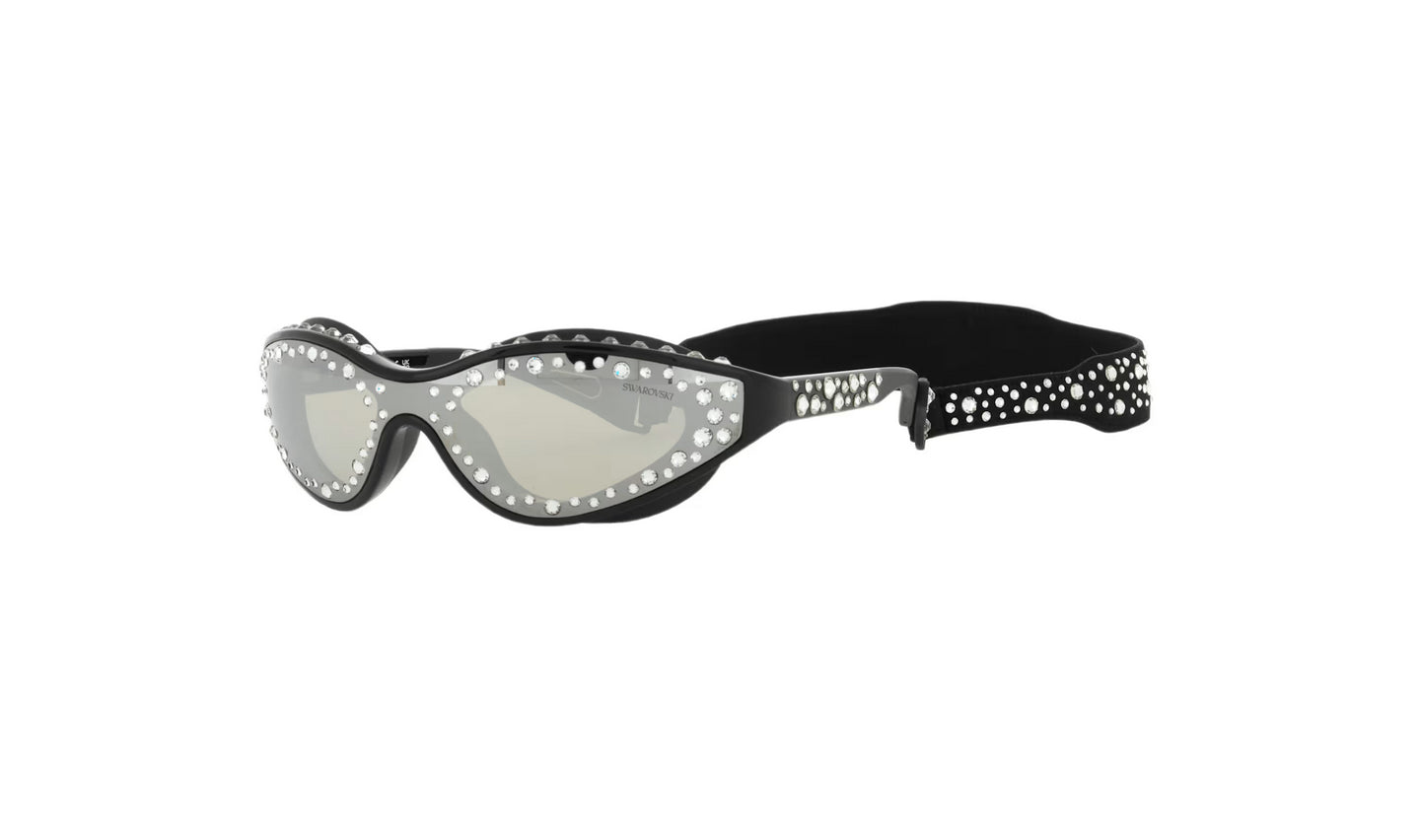 Swarovski 5691733 Occhiali da sole con cinturino Forma occhialini da nuoto Neri